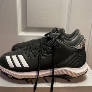 Adidas metal baseball cleats size 10